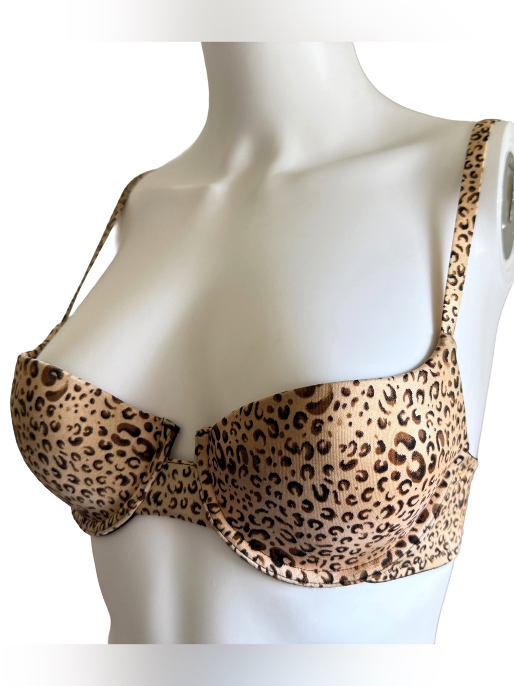 Leopard Print Balconette Bra | Size 34A